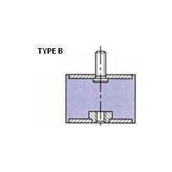 PLOT ANTI VIBRATOIRE ( SILENT BLOC ) TYPE B 16x10 M5